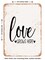 DECORATIVE METAL SIGN - Love is Grows Here - Vintage Rusty Look